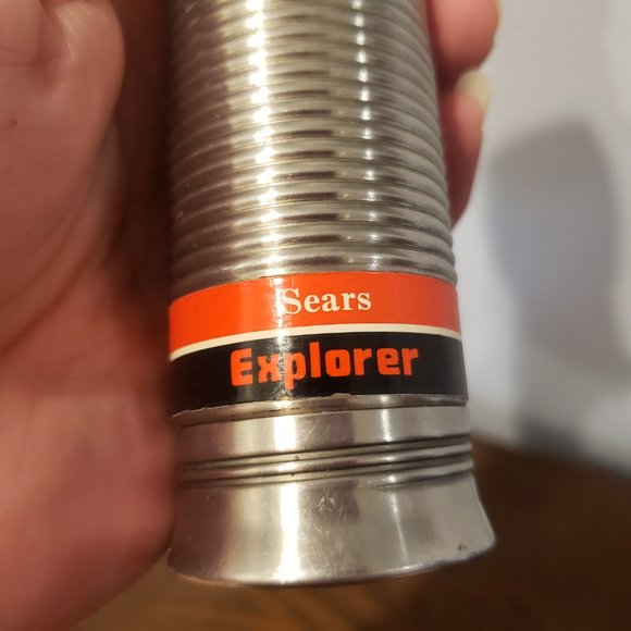 Sears Explorer Flashlight Vintage 1960 Steel Morse Code Blinker Button 7" - Picture 8 of 10